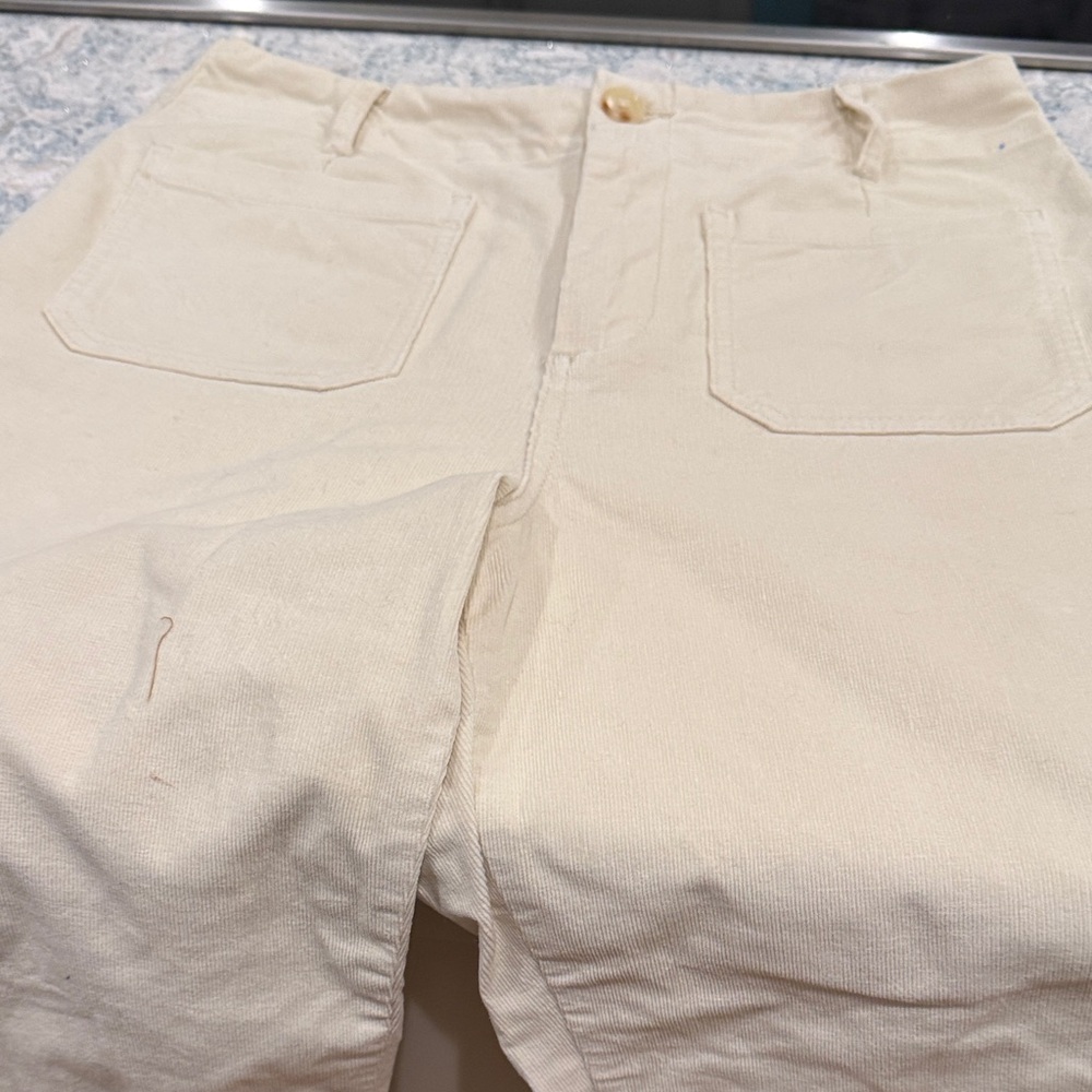 Avec Les Filles Cream Wide Leg Pants